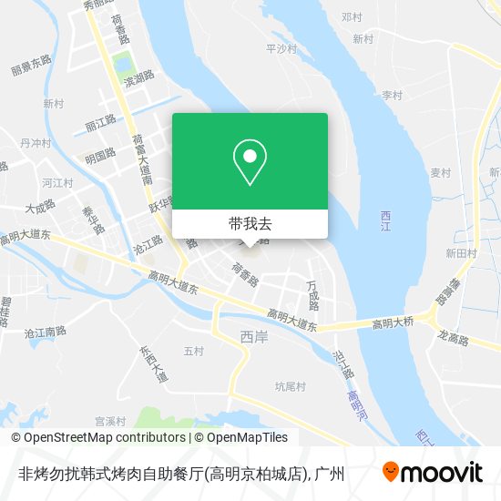 非烤勿扰韩式烤肉自助餐厅(高明京柏城店)地图