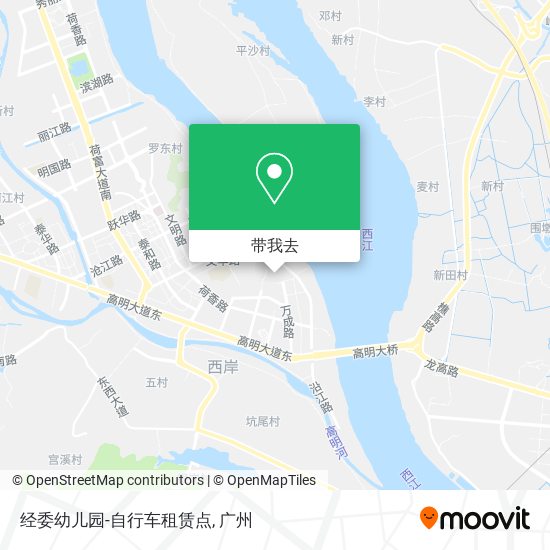 经委幼儿园-自行车租赁点地图