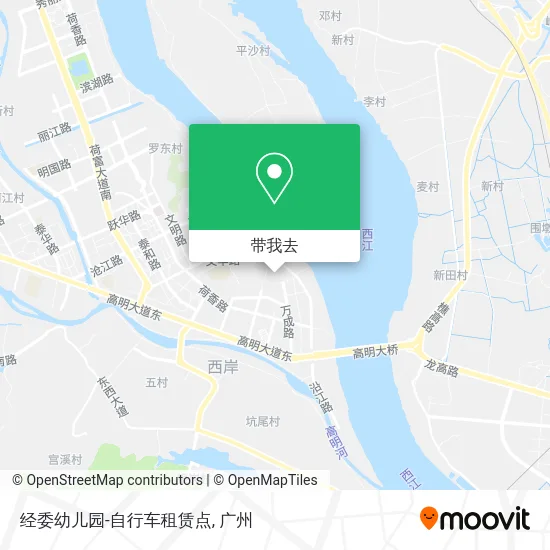 经委幼儿园-自行车租赁点地图