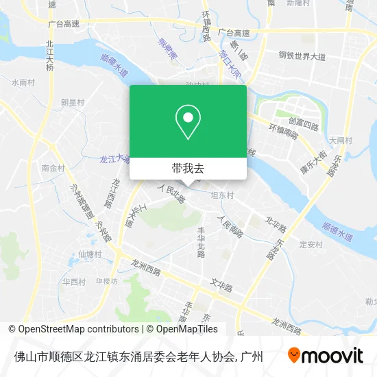 佛山市顺德区龙江镇东涌居委会老年人协会地图