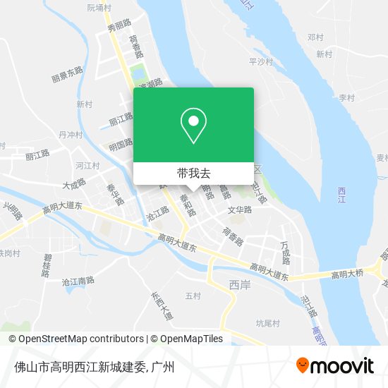 佛山市高明西江新城建委地图