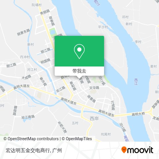 宏达明五金交电商行地图
