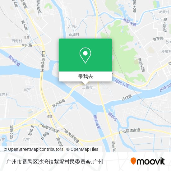 广州市番禺区沙湾镇紫坭村民委员会地图