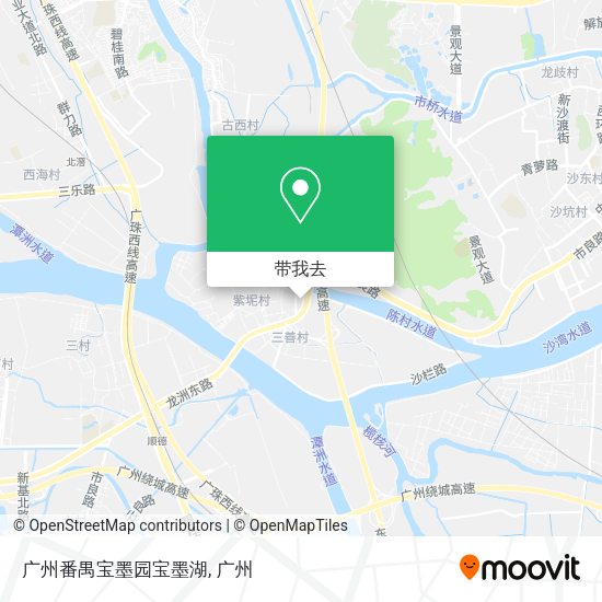 广州番禺宝墨园宝墨湖地图