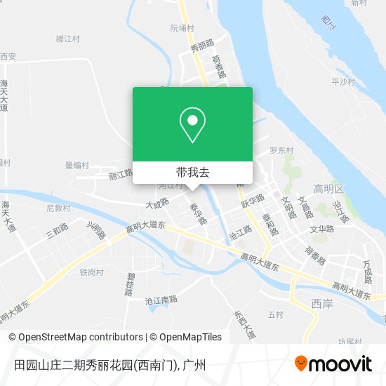 田园山庄二期秀丽花园(西南门)地图