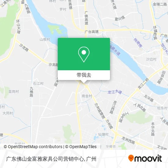 广东佛山金富雅家具公司营销中心地图
