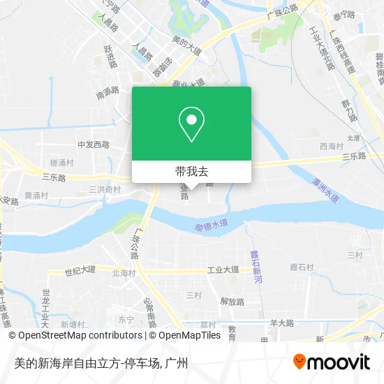 美的新海岸自由立方-停车场地图