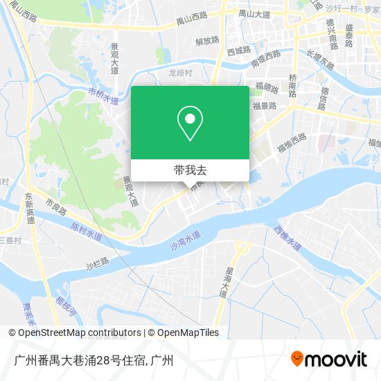 广州番禺大巷涌28号住宿地图