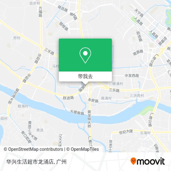 华兴生活超市龙涌店地图