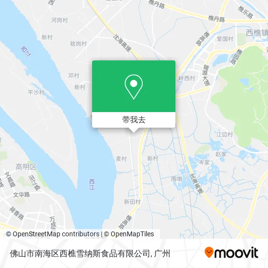 佛山市南海区西樵雪纳斯食品有限公司地图