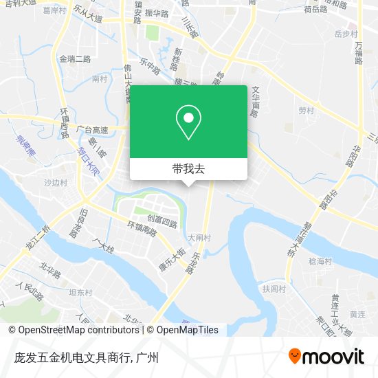 庞发五金机电文具商行地图