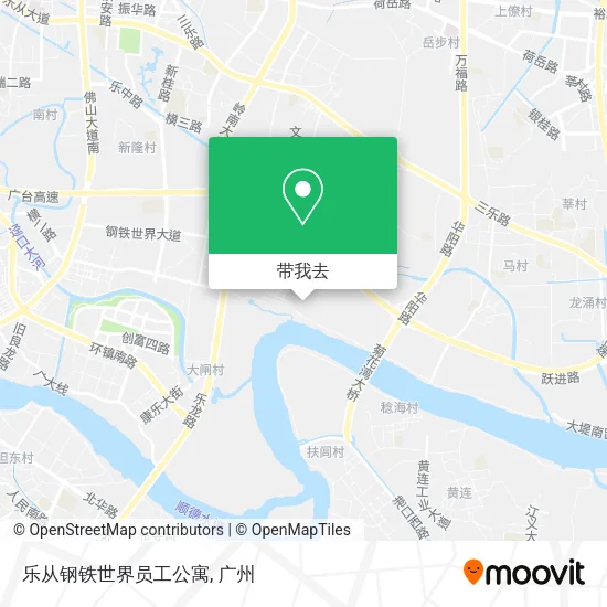 乐从钢铁世界员工公寓地图
