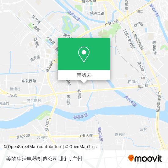 美的生活电器制造公司-北门地图