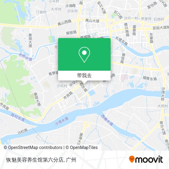 恢魅美容养生馆第六分店地图