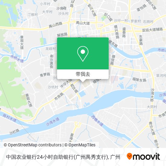 中国农业银行24小时自助银行(广州禺秀支行)地图
