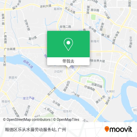 顺德区乐从水藤劳动服务站地图