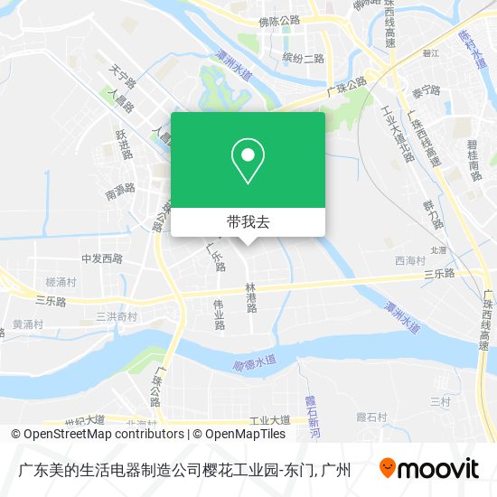 广东美的生活电器制造公司樱花工业园-东门地图
