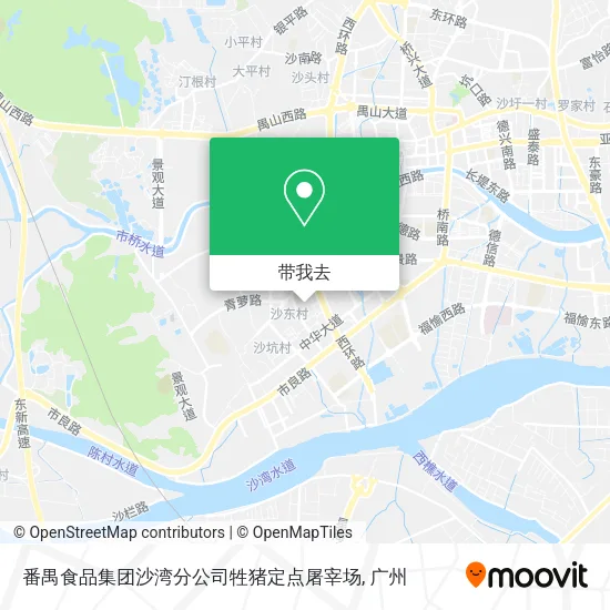 番禺食品集团沙湾分公司牲猪定点屠宰场地图