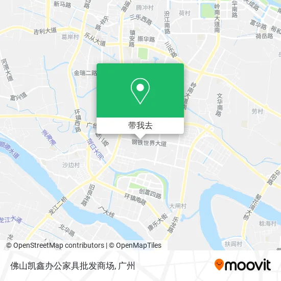 佛山凯鑫办公家具批发商场地图