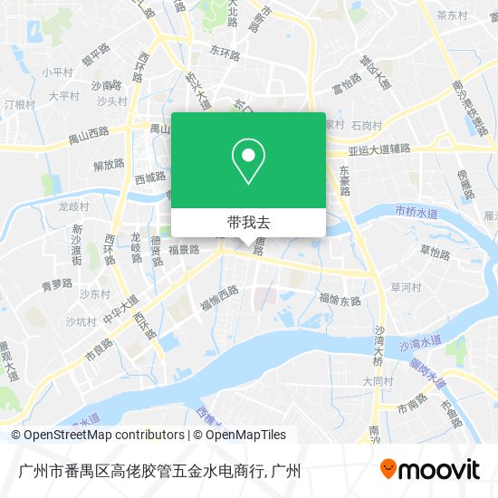 广州市番禺区高佬胶管五金水电商行地图