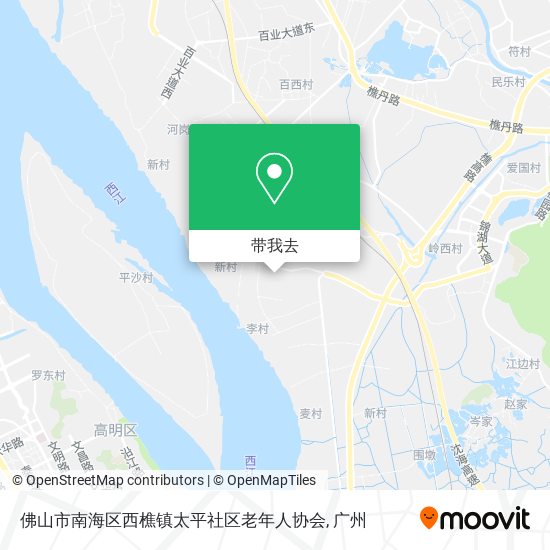 佛山市南海区西樵镇太平社区老年人协会地图