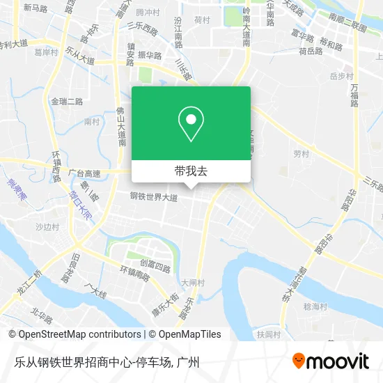 乐从钢铁世界招商中心-停车场地图