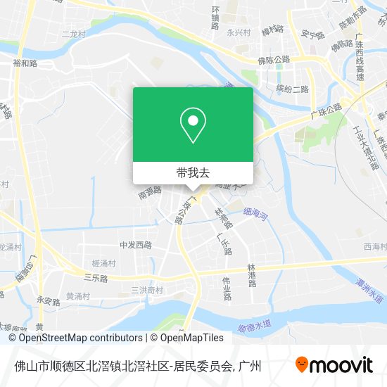 佛山市顺德区北滘镇北滘社区-居民委员会地图
