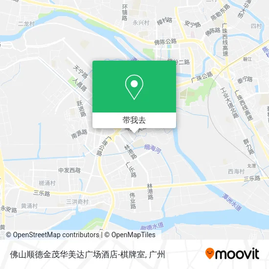 佛山顺德金茂华美达广场酒店-棋牌室地图
