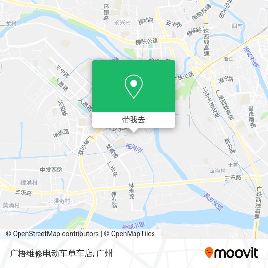 广梧维修电动车单车店地图