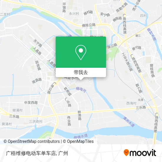 广梧维修电动车单车店地图