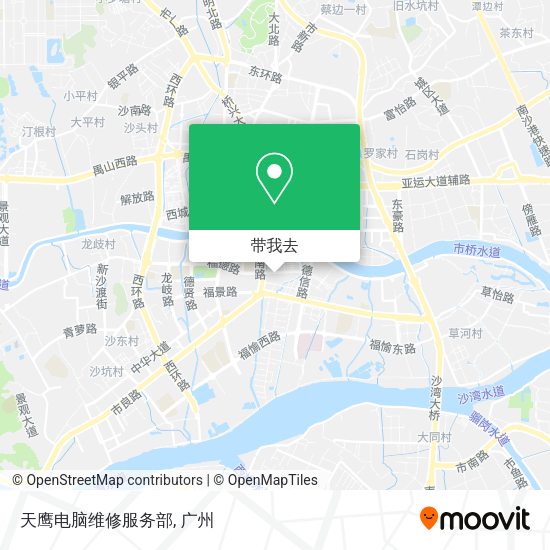天鹰电脑维修服务部地图