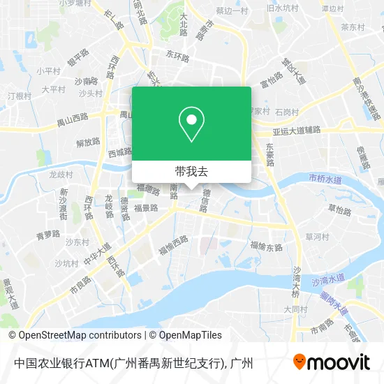 中国农业银行ATM(广州番禺新世纪支行)地图