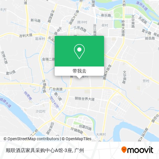 顺联酒店家具采购中心A馆-3座地图