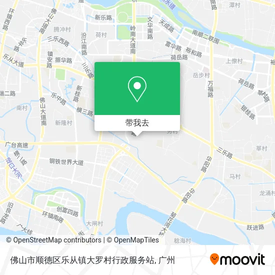 佛山市顺德区乐从镇大罗村行政服务站地图