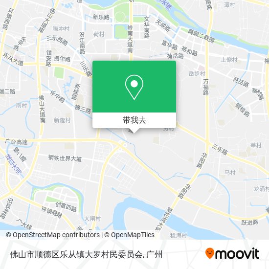 佛山市顺德区乐从镇大罗村民委员会地图