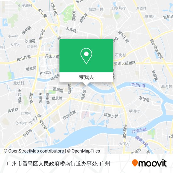 广州市番禺区人民政府桥南街道办事处地图