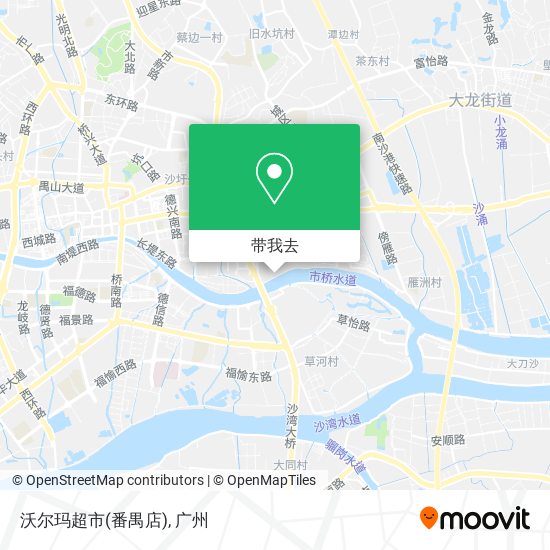 沃尔玛超市(番禺店)地图