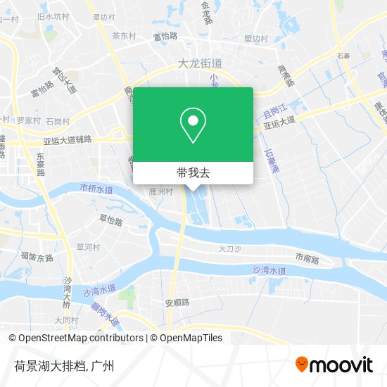 荷景湖大排档地图