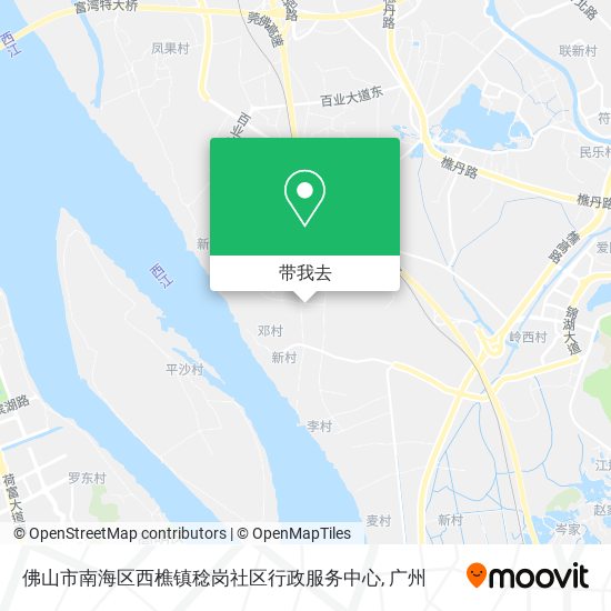 佛山市南海区西樵镇稔岗社区行政服务中心地图
