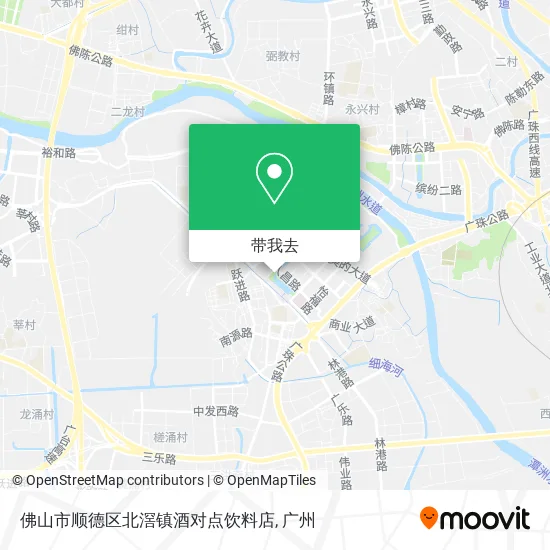 佛山市顺德区北滘镇酒对点饮料店地图