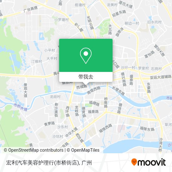 宏利汽车美容护理行(市桥街店)地图