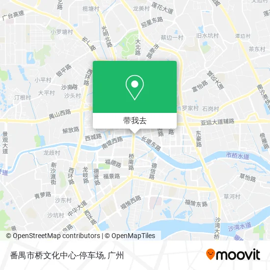 番禺市桥文化中心-停车场地图