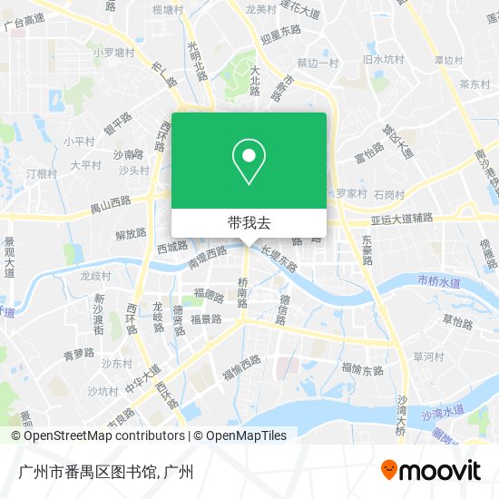 广州市番禺区图书馆地图