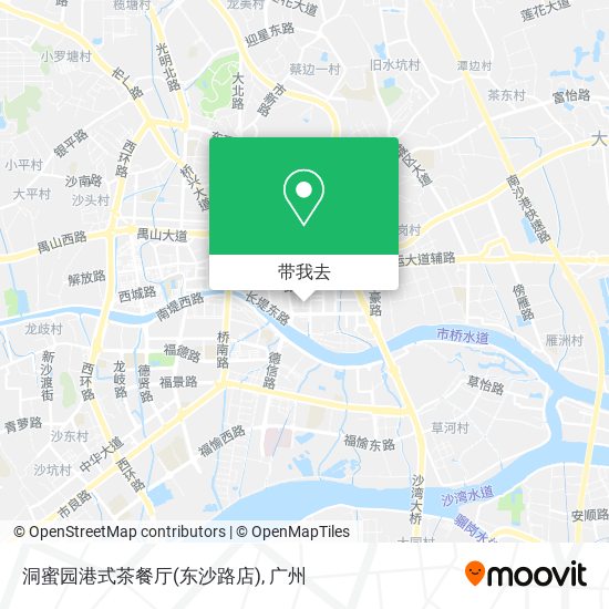 洞蜜园港式茶餐厅(东沙路店)地图