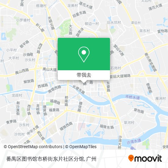 番禺区图书馆市桥街东片社区分馆地图