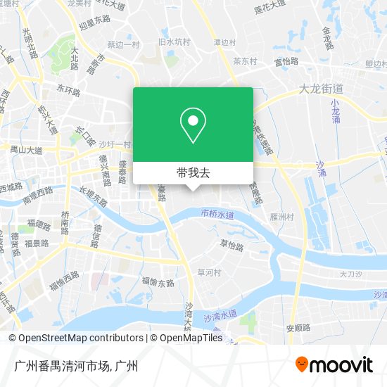 广州番禺清河市场地图