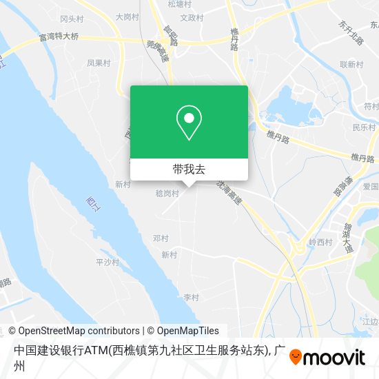 中国建设银行ATM(西樵镇第九社区卫生服务站东)地图