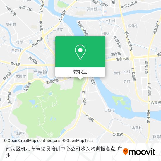 南海区机动车驾驶员培训中心公司沙头汽训报名点地图