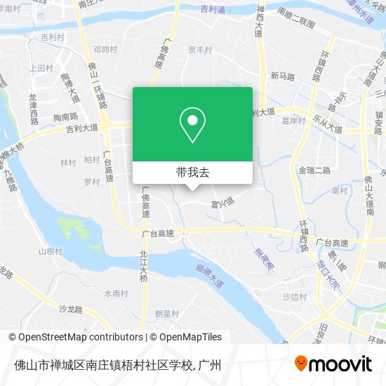 佛山市禅城区南庄镇梧村社区学校地图