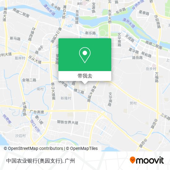 中国农业银行(奥园支行)地图